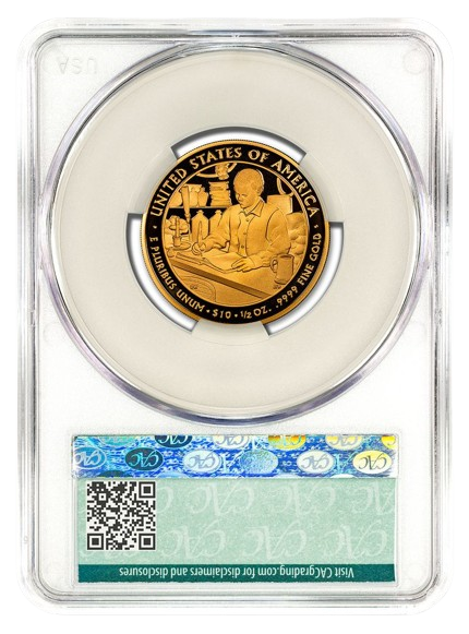 2010-W $10 Gold First Spouse CACG PR70DCAM – Buchanan’s Liberty