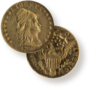 Stars on Obverse Capped Bust to Right Quarter Eagle