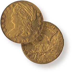 Capped Bust to Left Quarter Eagle 