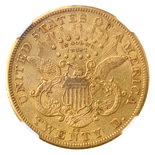 1872-CC $20 Liberty NGC AU53 CAC