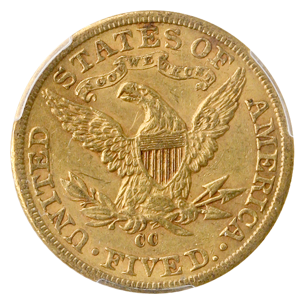 1893-CC $5 Liberty PCGS AU58 CAC