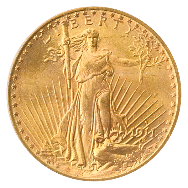 1911-S $20 Saint Gaudens PCGS MS64 CAC