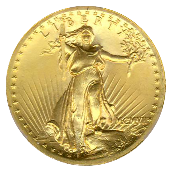 1907 $20 Saint Gaudens High Relief Wire Edge CACG MS64 +