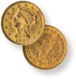 $2.50 Liberty Quarter Eagle Gold Coin