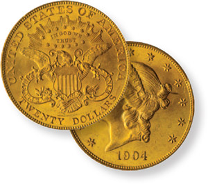 Liberty Double Eagle Type III "Twenty Dollars" Gold Coins