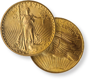 High-Relief Saint Gauden's Double Eagle Gold Coin