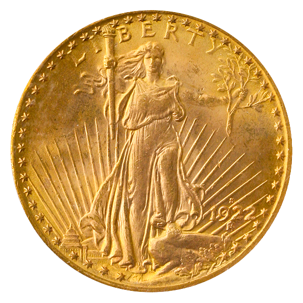 1922-S $20 Saint Gaudens PCGS MS64 CAC