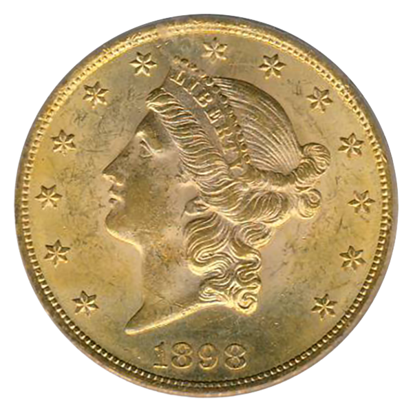 1898 $20 Liberty PCGS MS61