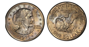 1979-P Susan B. Anthony Dollar with Wide Rim