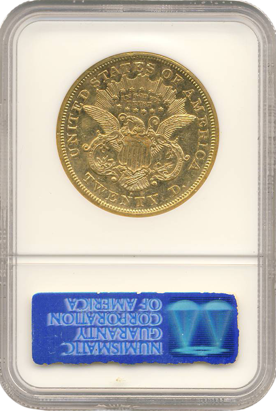 1872-S $20 Libery NGC AU58