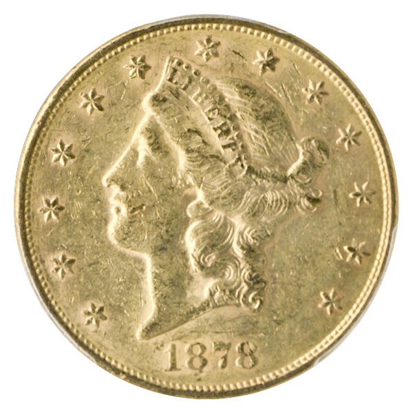 1878-S $20 Liberty PCGS AU58