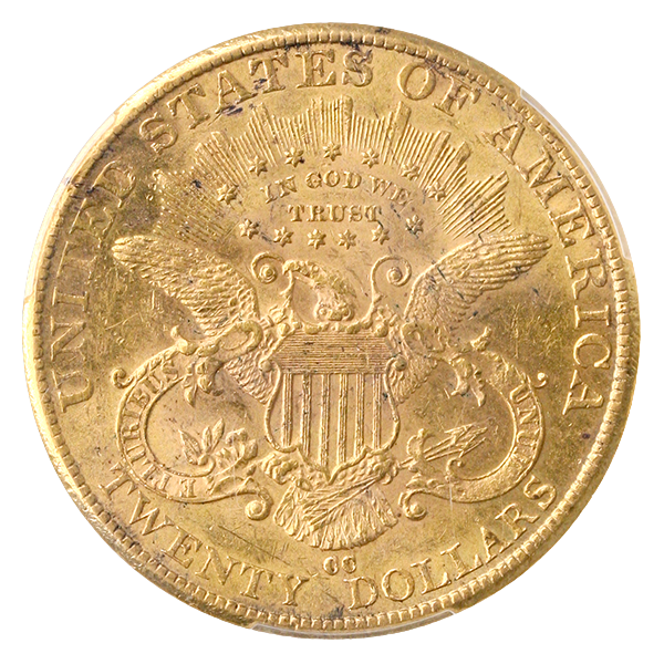 1891-CC $20 Liberty PCGS AU58 CAC