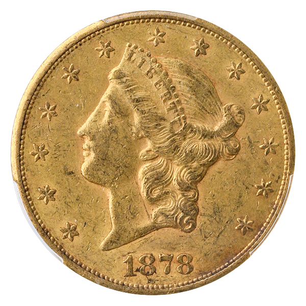 1878-CC $20 Liberty PCGS AU55 CAC