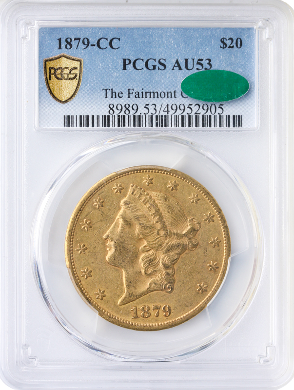 1879-CC $20 Liberty PCGS AU53 CAC