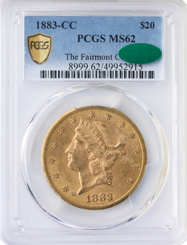 1883-CC $20 Liberty PCGS MS62 CAC