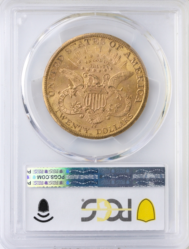 1883-CC $20 Liberty PCGS MS62 CAC