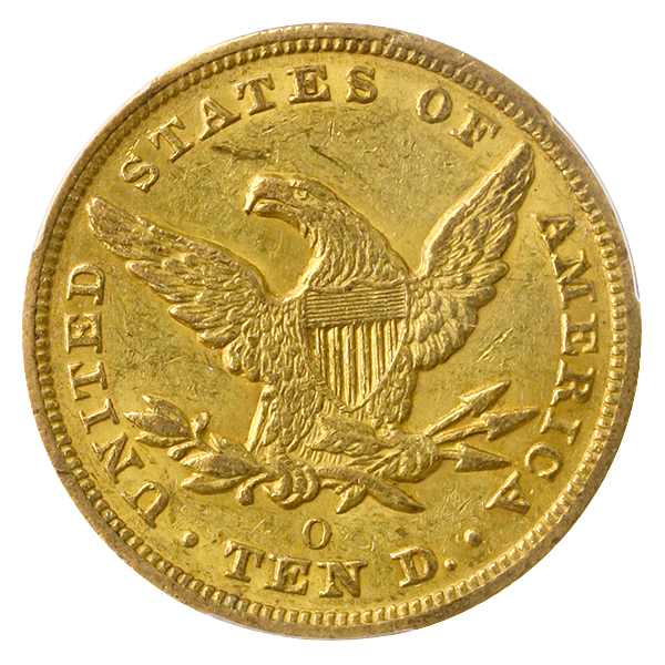 1850-O $10 LIberty PCGS AU58 CAC