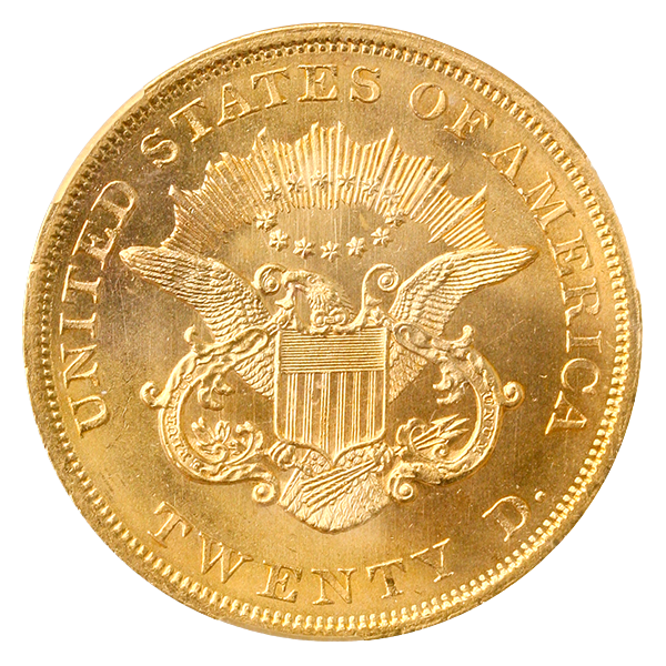 1861 $20 Liberty CACG MS64