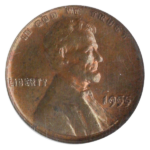 1955 Double Die Lincoln Cent NGC MS63 Red Brown