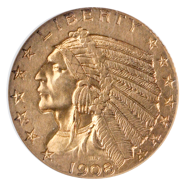 1908-S 45 Indian NGC AU58