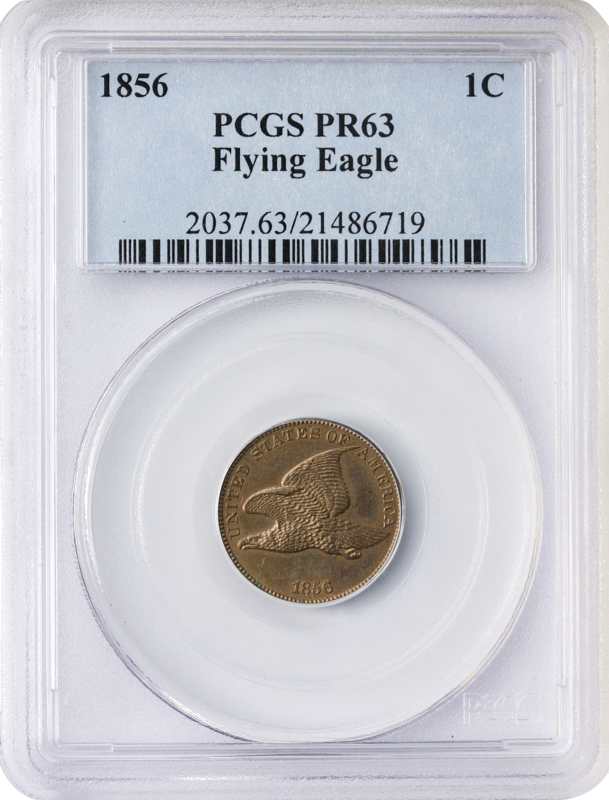 1856 Flying Eagle Cent PCGS PR63