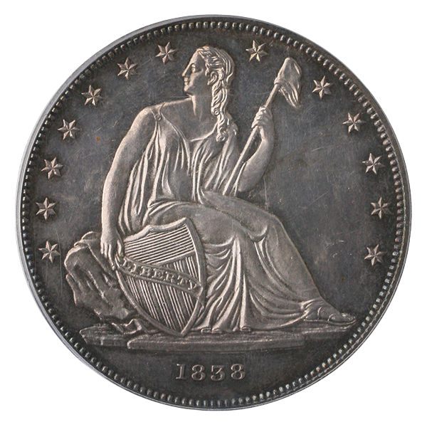 1838 GOBRECHT $1 Restrike PCGS PR63