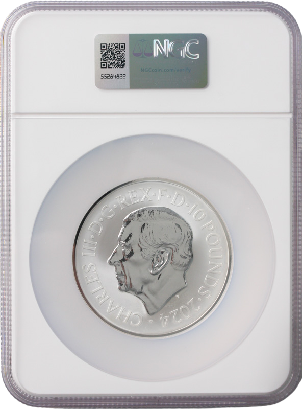 2024 5 oz Silver Royal Mint Lion & Eagle NGC PF70 Reverse - First Day of Issue