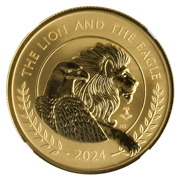 2024 1 oz Gold Royal Mint Lion & Eagle NGC PF70 - First Day of Issue Liberty Bell Privy