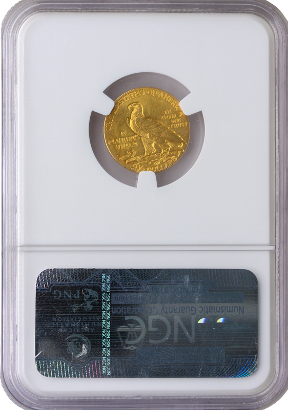 1908 $2.50 Indian NGC MS63 CAC