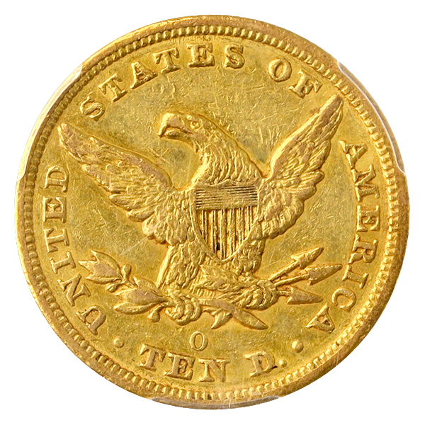 1850-O $10 Liberty PCGS AU50 CAC