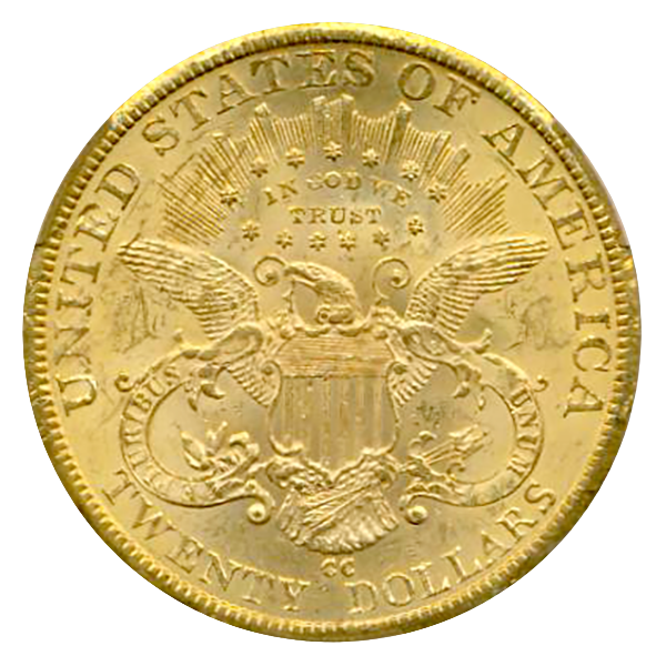 1884-CC $20 Liberty CACG MS61