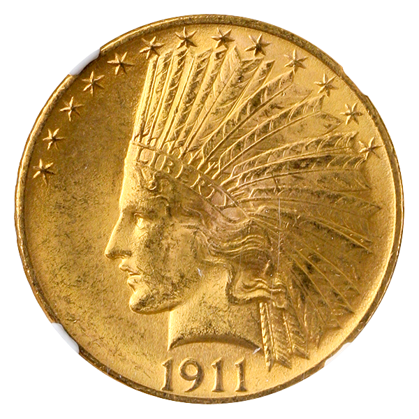 1911 $10 Indian NGC MS64 CAC