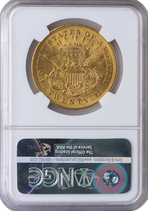 1876-CC $20 Liberty NGC MS61 CAC