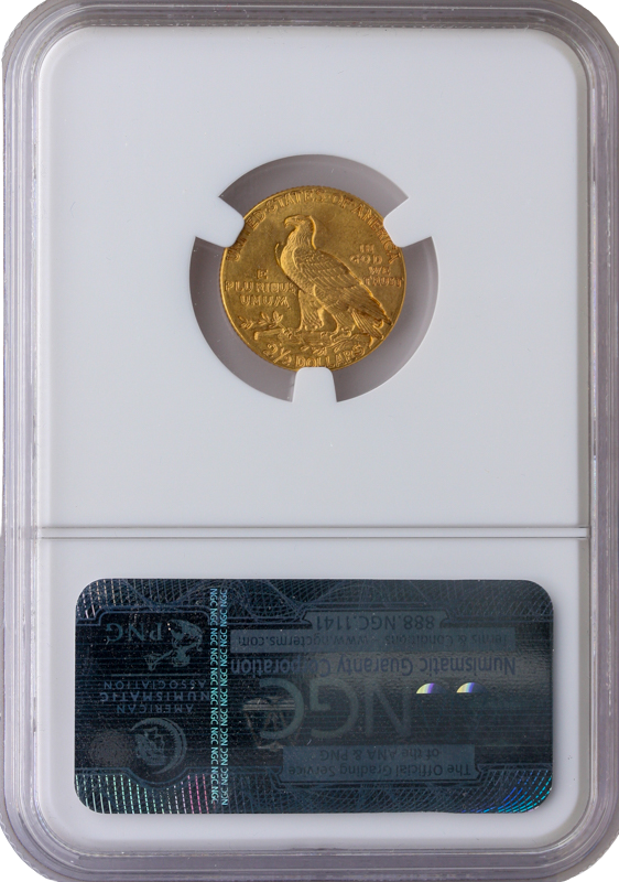 1912 $2.50 Indian NGC MS63 CAC