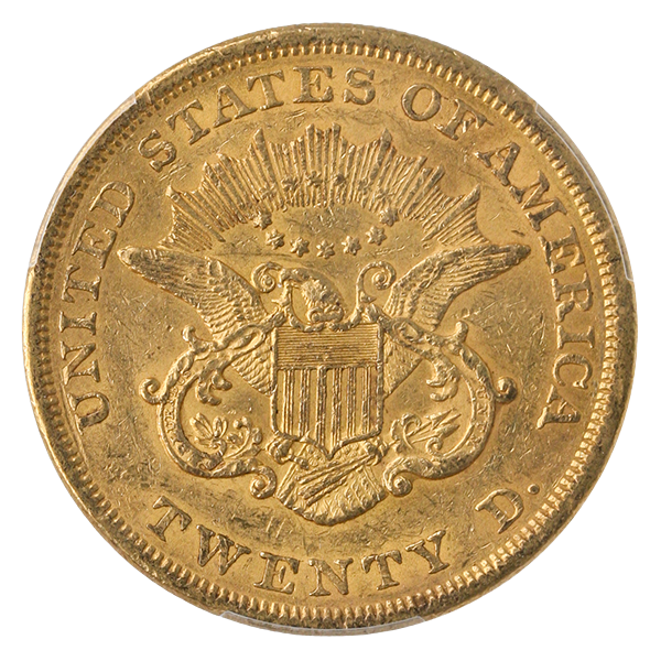 1864 $20 Liberty PCGS AU53