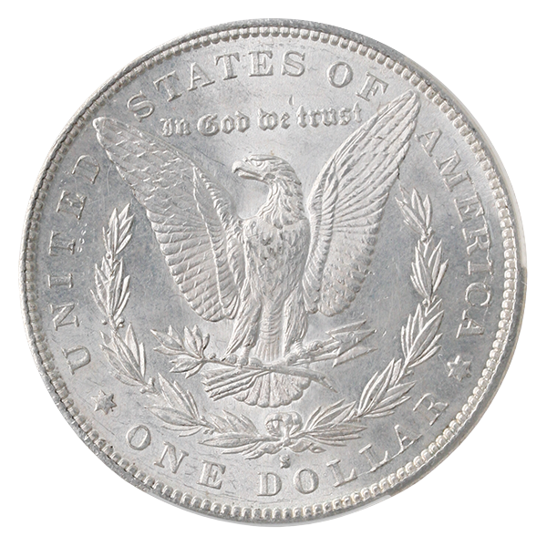 1890-S Morgan $1 CACG AU58 CAC