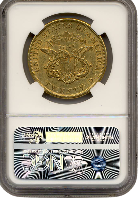 1853/2 $20 Liberty NGC AU58 CAC