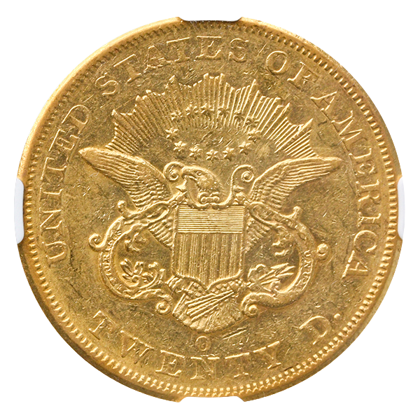 1852-O $20 Liberty NGC AU55