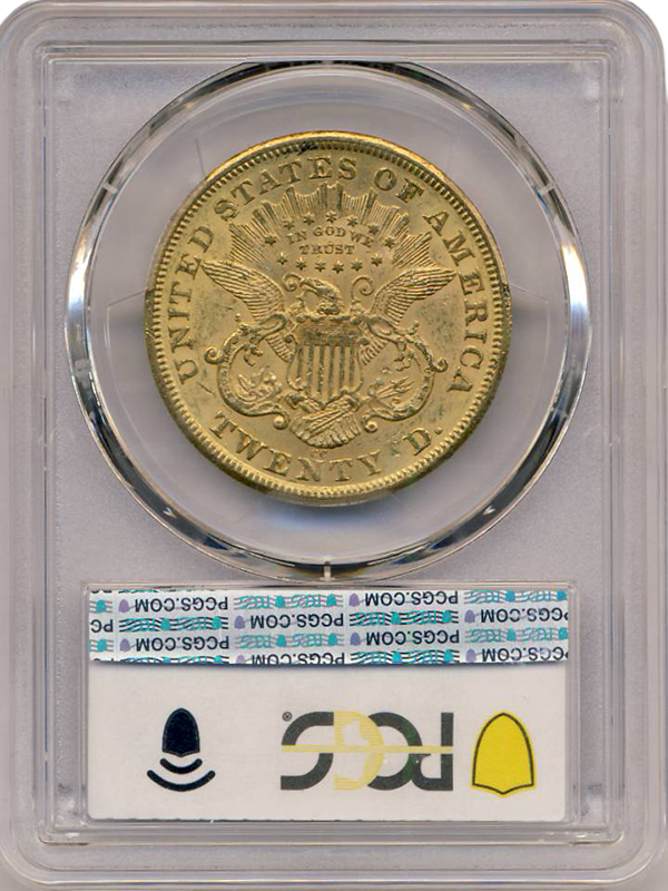 1875-CC $20 Liberty PCGS AU58 +