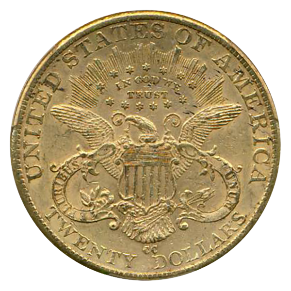 1891-CC $20 Liberty PCGS AU53 CAC