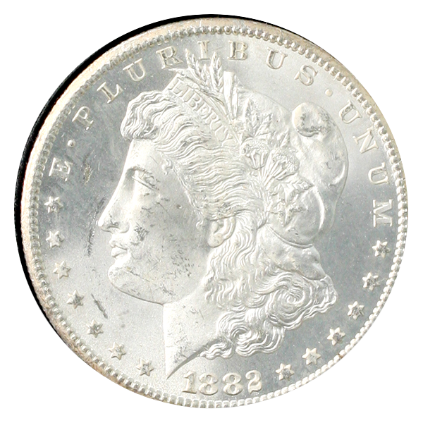 1882-CC Morgan $1 GSA MS64