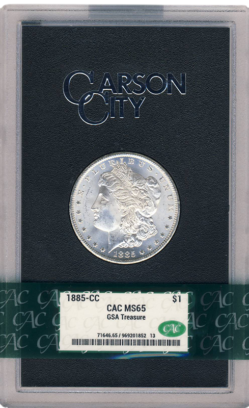 1885-CC Morgan $1 GSA CACG MS65 CAC