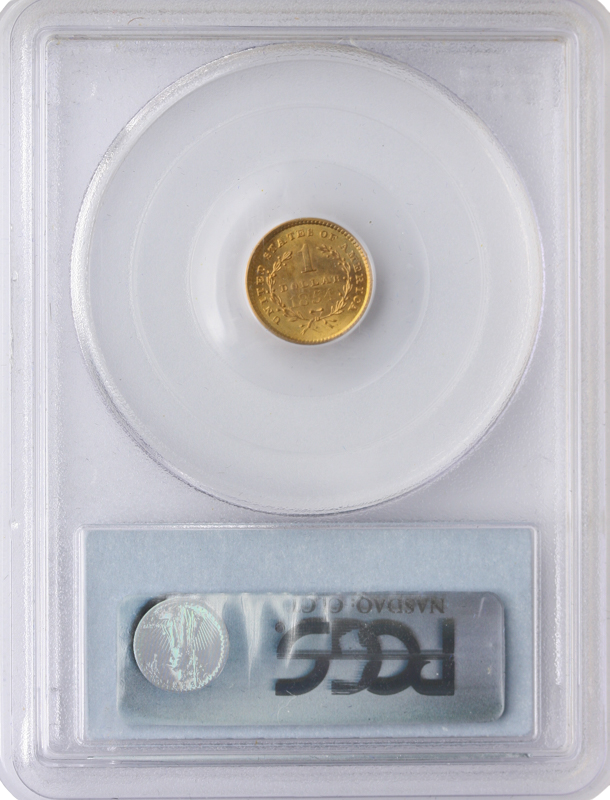 1854 $1 Type 1 PCGS MS67 CAC