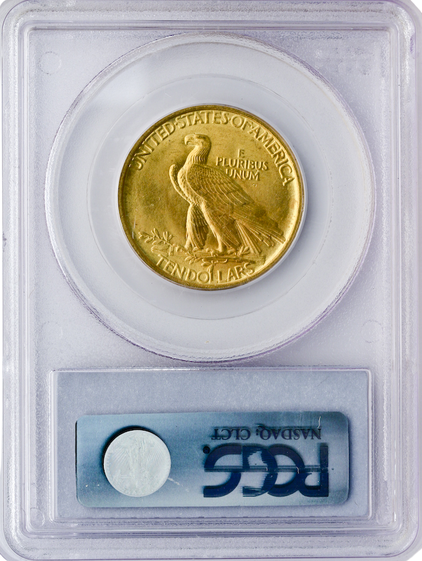 1907 No Motto $10 Indian Gold Coin PCGS Mint State 66(MS66) CAC