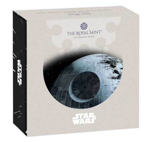 2024 50p Silver Royal Mint Star Wars Death Star Proof Colorized