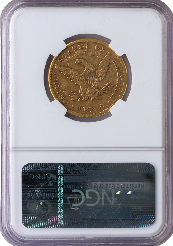 1876-CC $10 Liberty NGC VF25 CAC