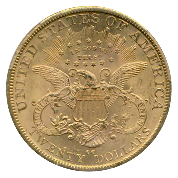 1890-CC $20 Liberty PCGS MS61