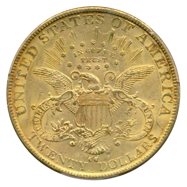 1890-CC $20 Liberty PCGS AU53 CAC