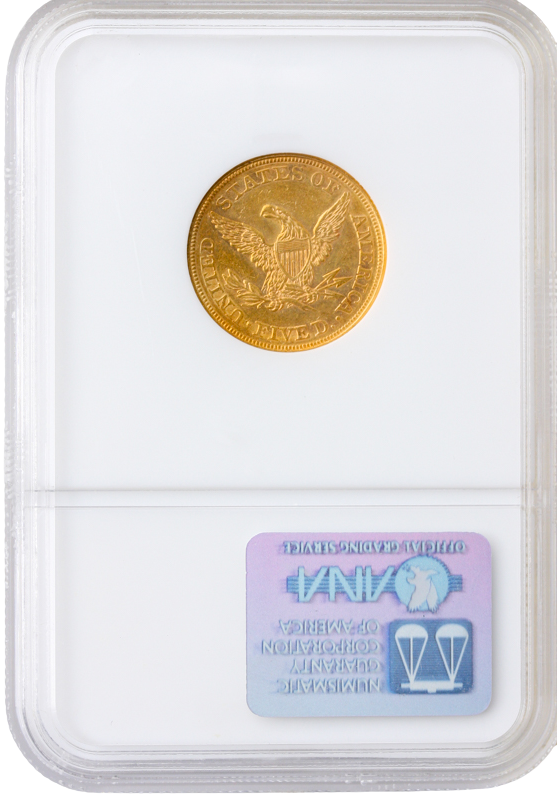 1862 $5 Liberty NGC AU58