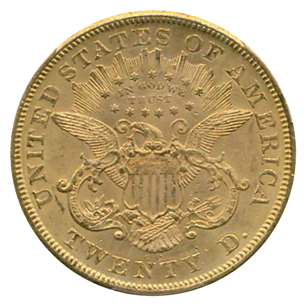 1875-CC $20 Liberty PCGS MS61 CAC